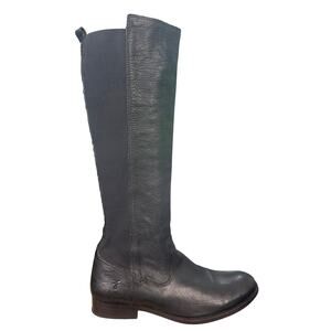 Frye Women’s Molly Gore Black Leather Riding Boopt Size US 10 B